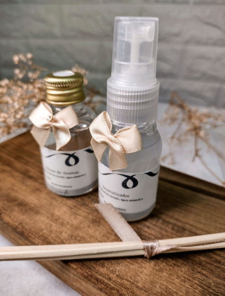10 Kits Lembrancinhas Aromatizador Spray e Difusor de Aromas