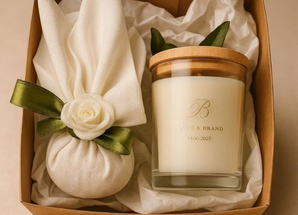 22 Kits Sachê Perfumado e Vela Aromática | Lembrancinha Deli