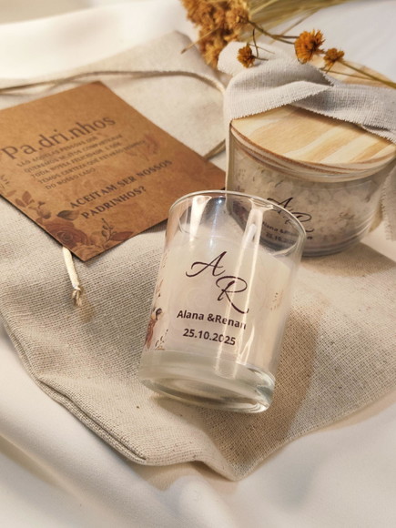 Kit Convite Aromático | Padrinhos e Madrinhas Personalizados