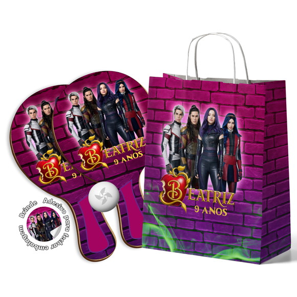Kit Sacola de Papel e Raquete - Descendentes