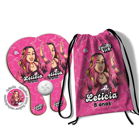 Kit Mochilinha e Raquetes Ping Pong dos Rosa - Emily Vick