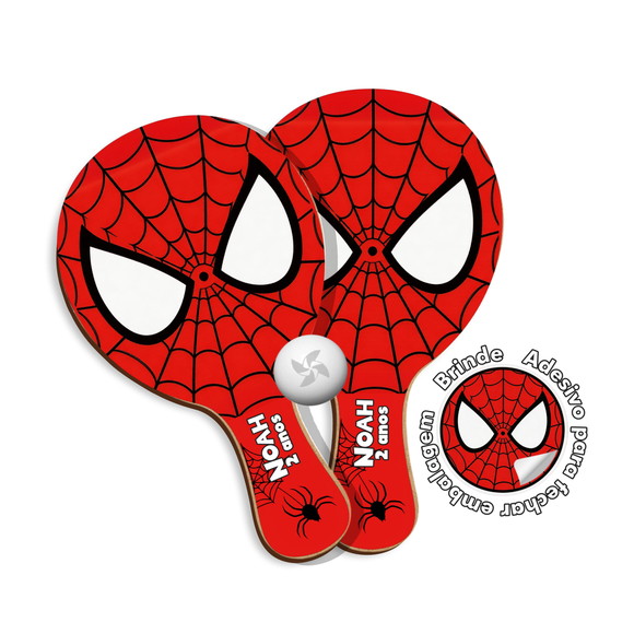 Kit Raquetes Ping Pong - Homem Aranha