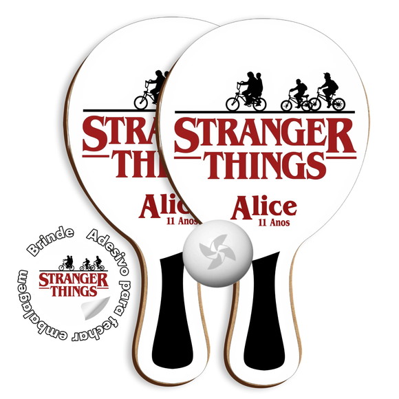 Kit Raquetes Ping Pong - Stranger Things