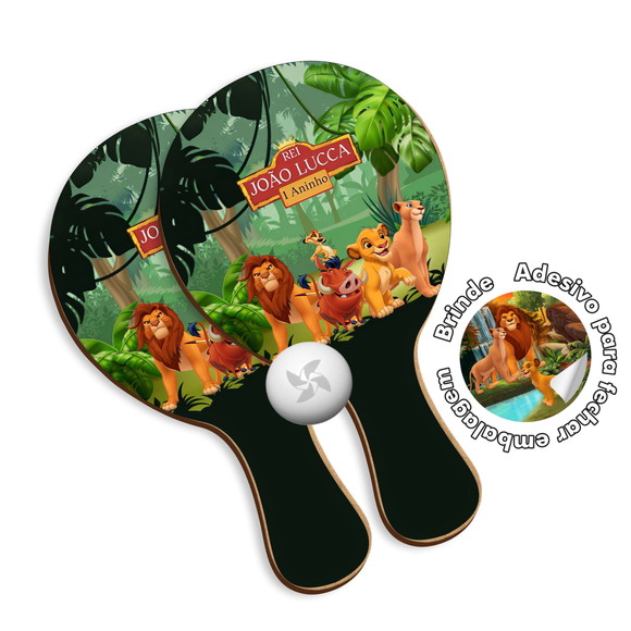Kit Raquetes Ping Pong - Rei Leão