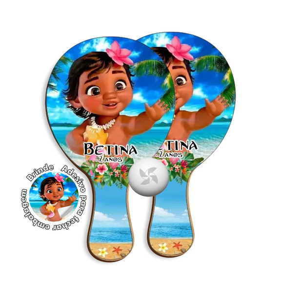 Kit Raquetes Ping Pong - Moana Baby