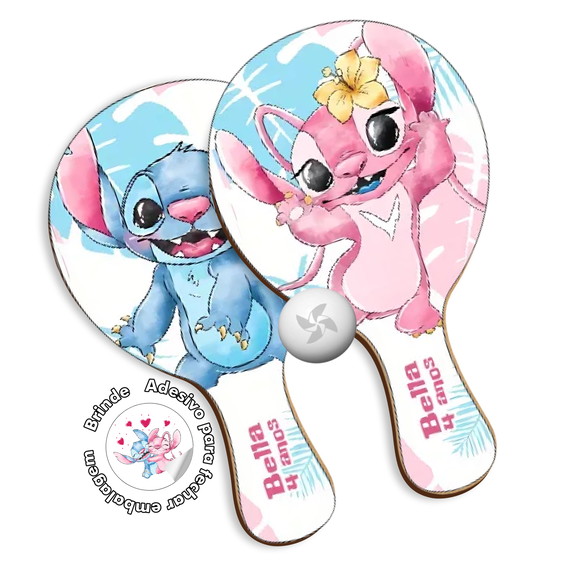 Kit Raquetes Ping Pong - Stitch