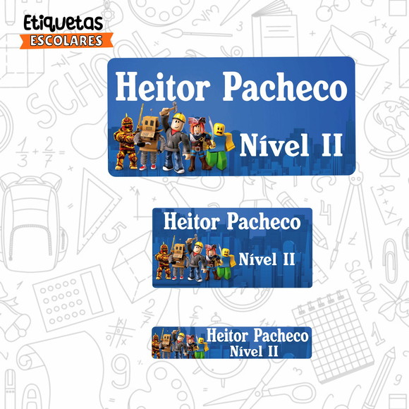 Etiqueta Escolar Roblox