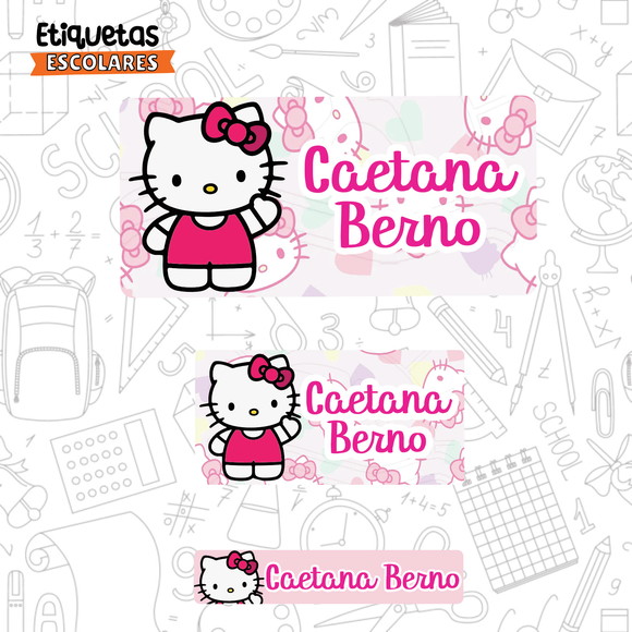 Etiqueta Escolar Hello Kitty