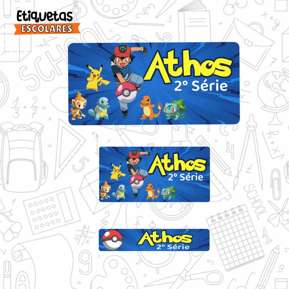 Etiqueta Escolar Pokemon