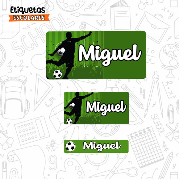 Etiqueta Escolar Futebol