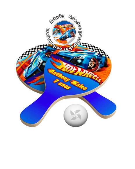Kit Raquetes Ping Pong - Hotwheels