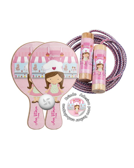 Kit Raquetes Ping Pong e Pula Corda - Herois Avengers