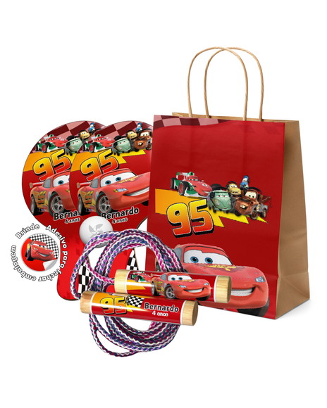 Sacola Kraft Raquetes Ping Pong e Pula Corda - Carros