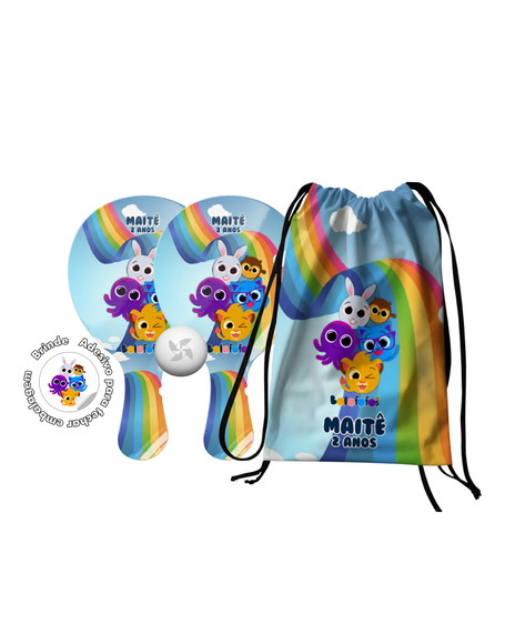 Kit Mochilinha e Raquetes Ping Pong - Bolofofo