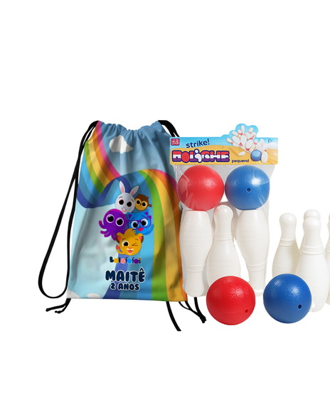 Mini Boliche Infantil com Mochila Saco - Bolofofos