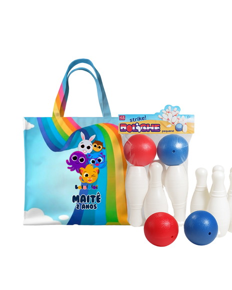 Mini Boliche Infantil com Sacola Alça - Bolofofos