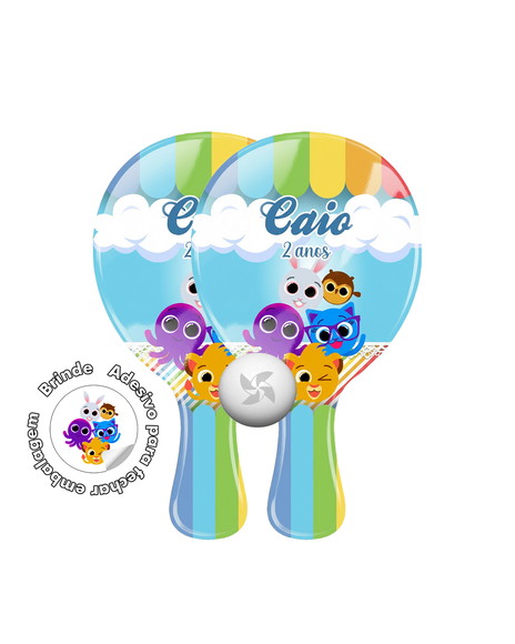 Kit Raquetes Ping Pong - Bolofofos