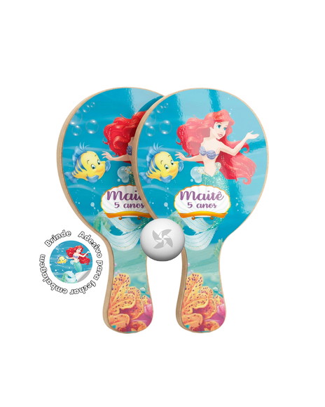Kit Raquetes Ping Pong - Pequena Sereia
