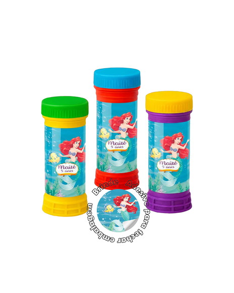 Bolha de Sabão Personalizada - Pequena Sereia