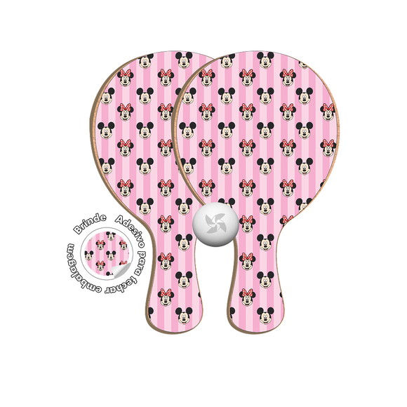 Kit Raquetes Ping Pong - Minnie e Mickey