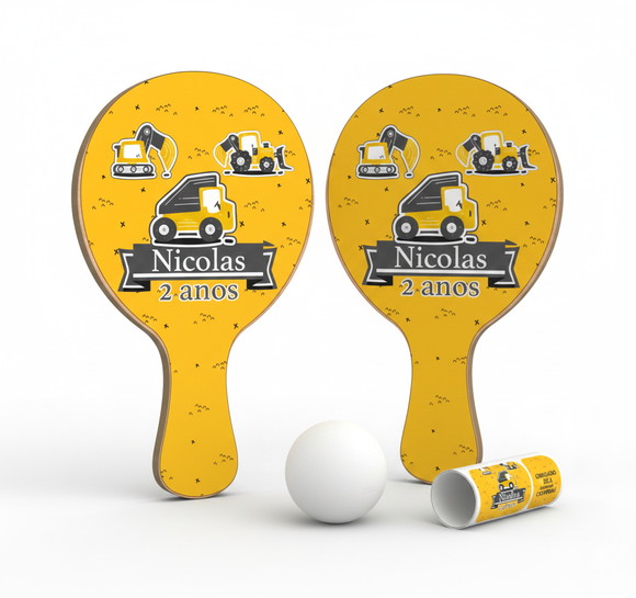 Kit Raquetes Ping Pong - Construção
