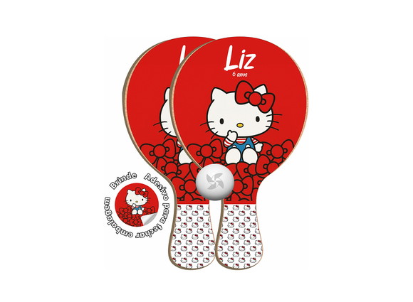 Kit Raquetes Ping Pong - Hello Kitty