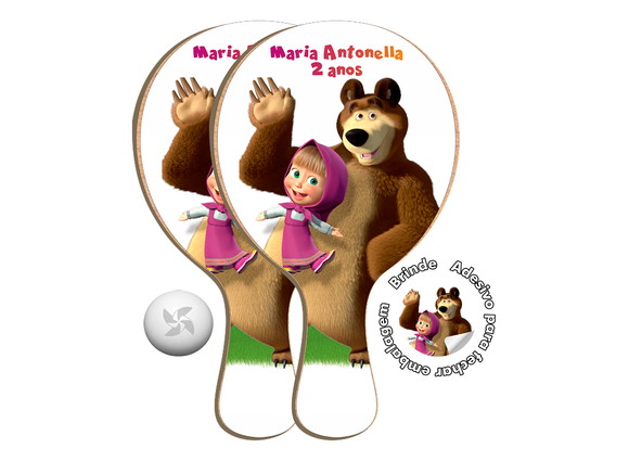 Kit Raquetes Ping Pong - Urso