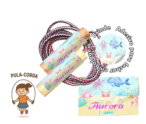 Pula Corda Personalizado - Fundo do Mar