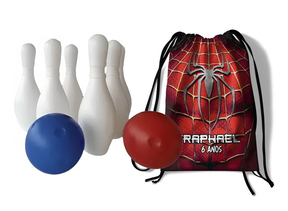 Mini Boliche Infantil com Mochila - Homem Aranha