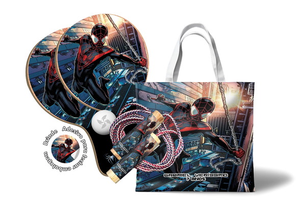 Sacola com Raquetes e Pula Corda - Miles Morales