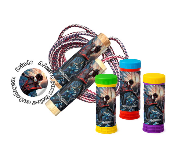 Kit Pula Corda e Bolha de Sabão - Miles Morales