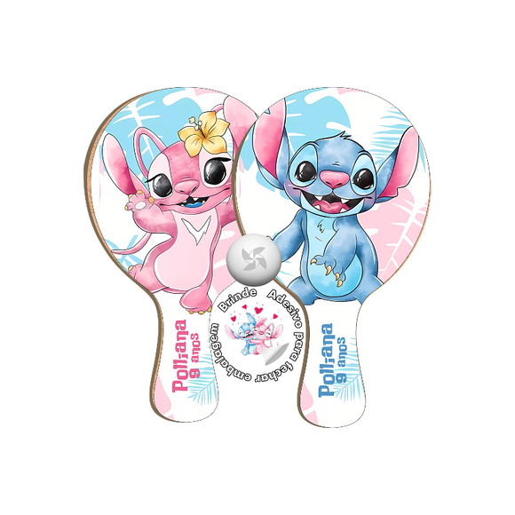 Kit Raquetes Ping Pong - Stitch & Angel