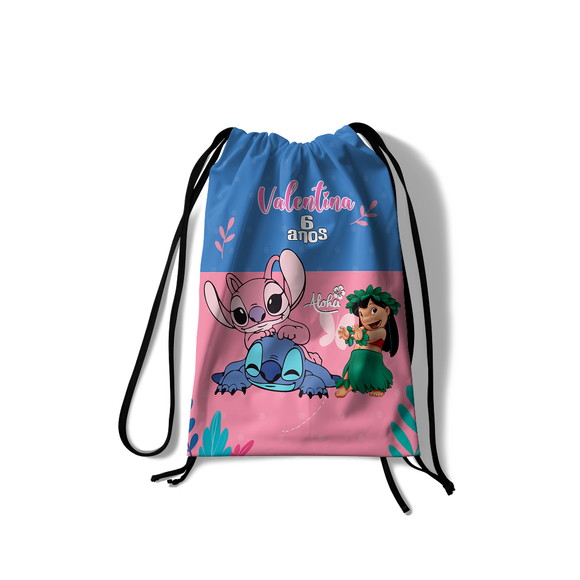 Mochilinha Saco - Lilo Stitch Angel