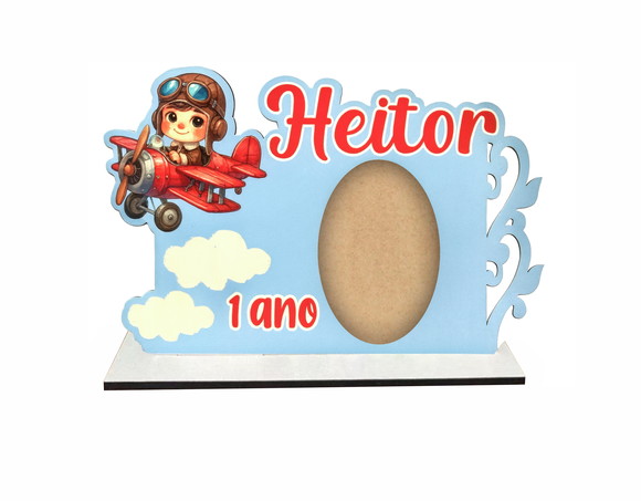 Lembrancinha Porta Retrato mdf Menino Aviador