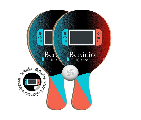 Kit Raquetes Ping Pong - Game Nintendo