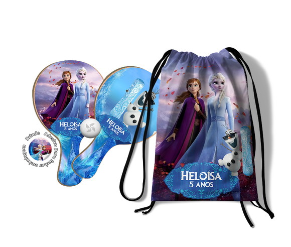 Kit Mochilinha e Raquetes Ping Pong - Frozen