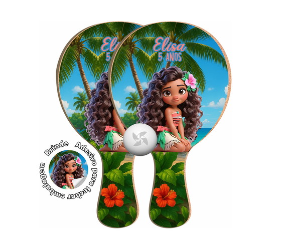 Kit Raquetes Ping Pong - Moana