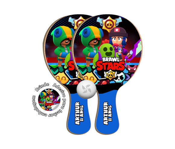 Kit Raquetes Ping Pong - Brawl Stars