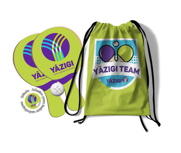 Kit Mochilinha e Raquetes Ping Pong - Logo Empresa