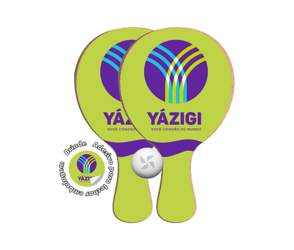 Kit Mochilinha e Raquetes Ping Pong - Logo Empresa