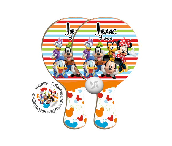 Kit Raquetes Ping Pong - Turma do Mickey
