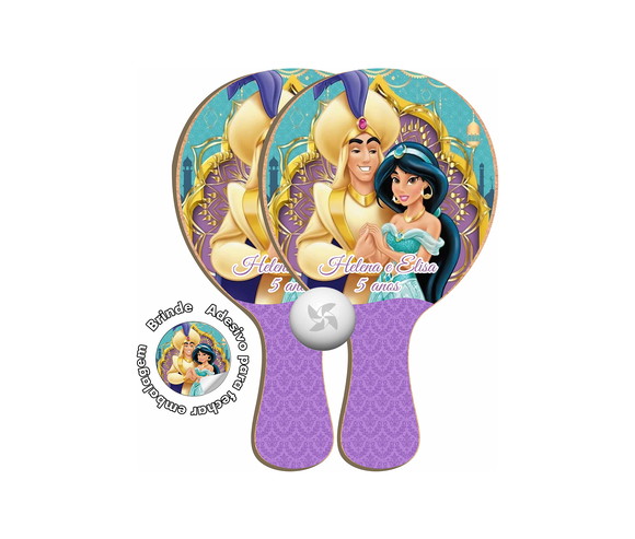 Kit Raquetes Ping Pong - Aladdin And Jasmine