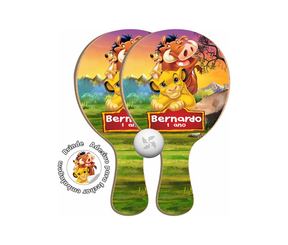 Kit Raquetes Ping Pong - Rei Leão