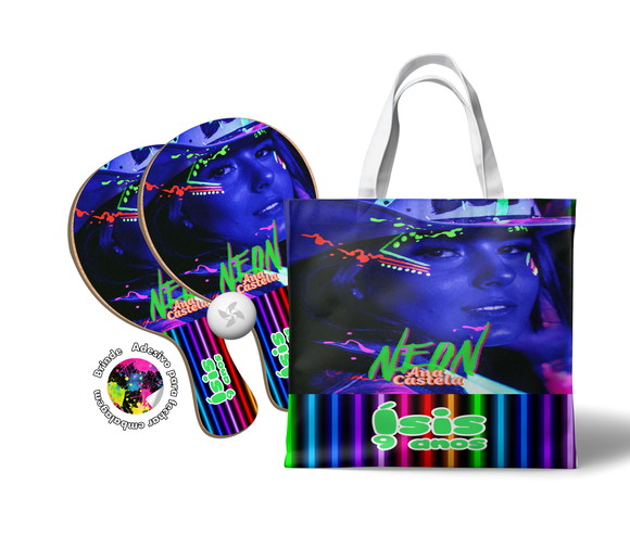 Kit Sacola Oxford e Raquete Ping Pong - Ana Castela