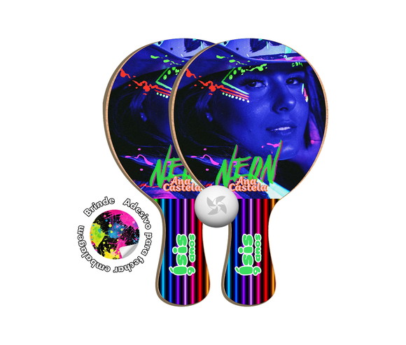 Kit Raquetes Ping Pong - Ana Castela