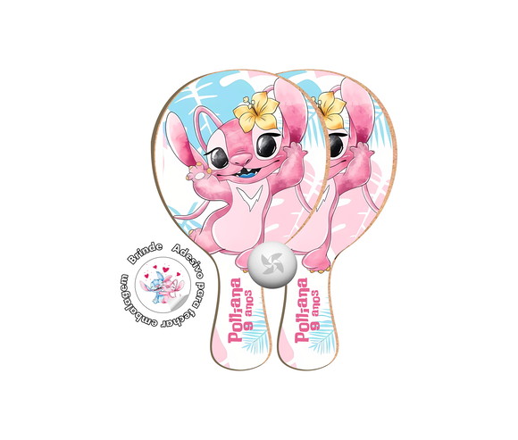 Kit Raquetes Ping Pong - Lilo Stitch & Angel