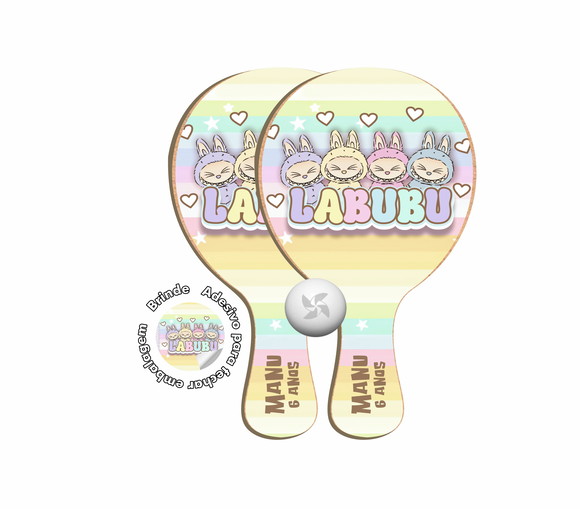 Kit Raquetes Ping Pong - Labubu