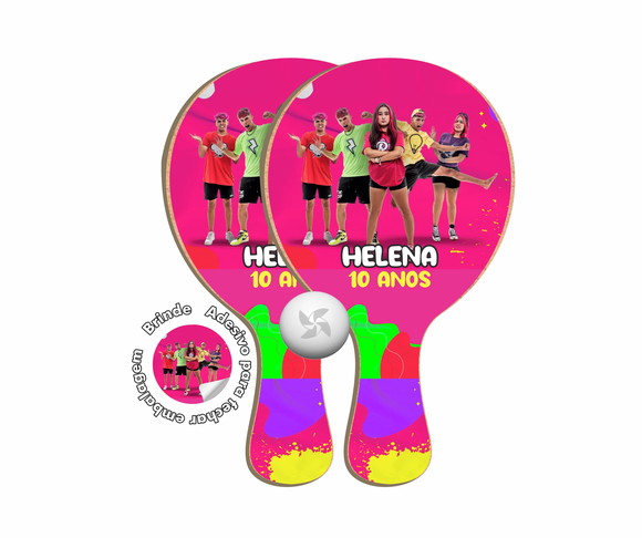 Kit Raquetes Ping Pong - Bloco dos Rosa