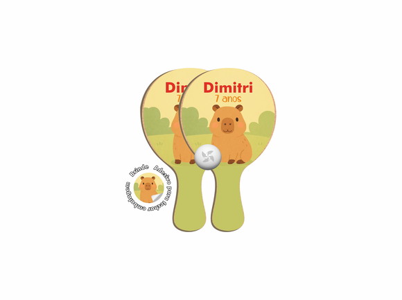 Kit Raquetes Ping Pong - Capivara