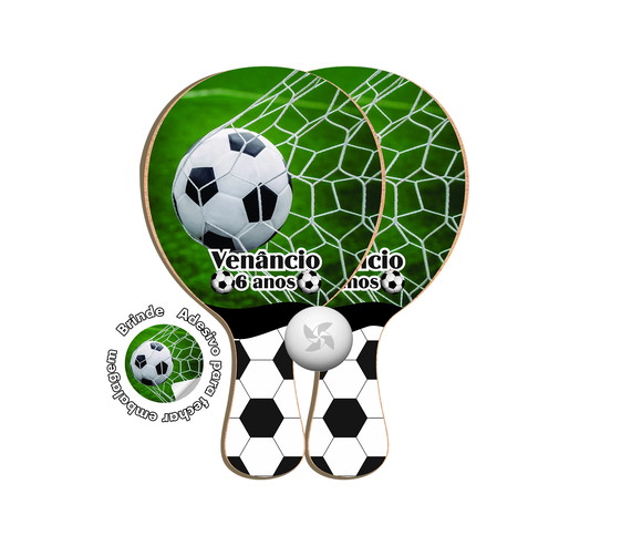 Kit Raquetes Ping Pong - Futebol